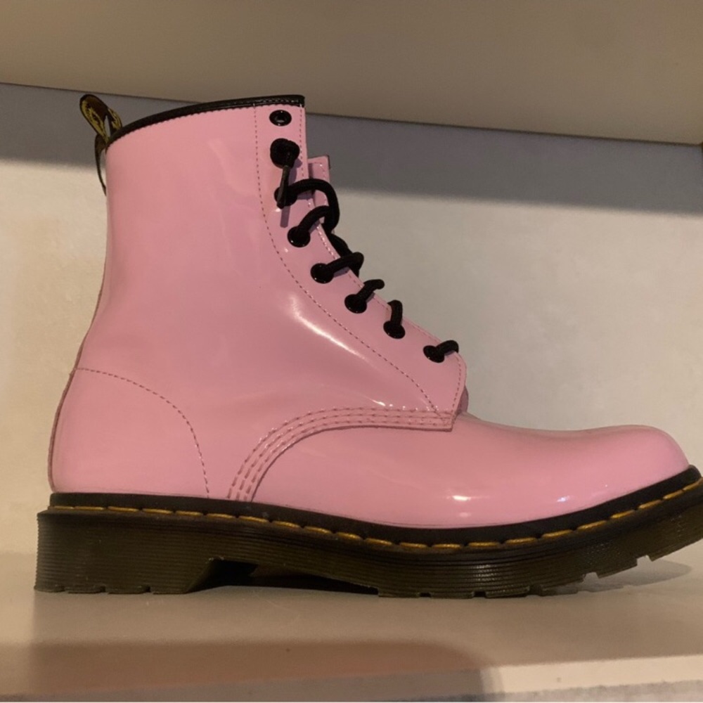 Dr. Martens Pink Combat Boots